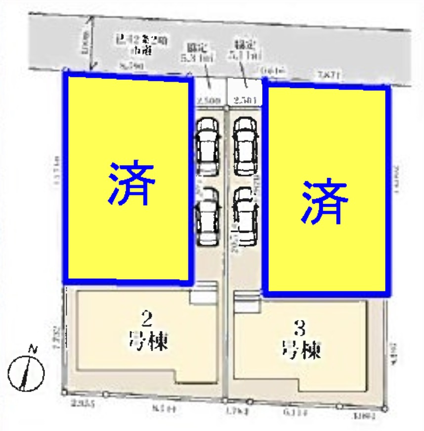 【新築住宅】さいたま市浦和区皇山町 全4棟の区画図