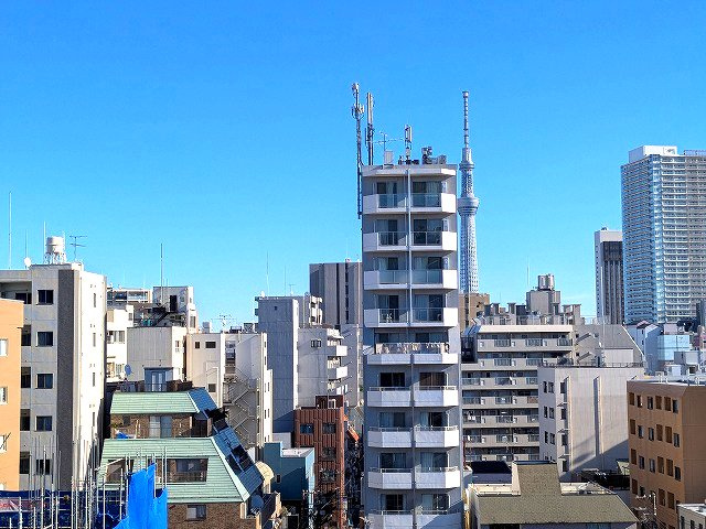 LUMIEC un KITAUENOの設備|9F、バルコニーからスカイツリー隅田川花火見えます