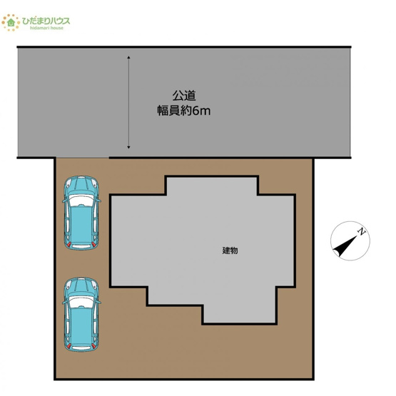 【区画図】 | 阿見町中央５丁目　中古戸建 | 車の出入りもラクラクな前面道路幅6ｍ！