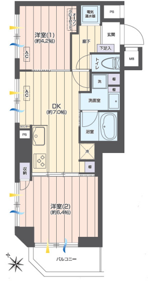 狛江マンションの間取り