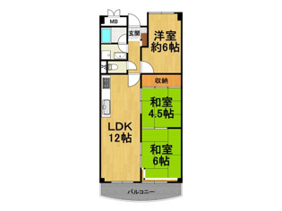 夙川グリーンタウンの間取り