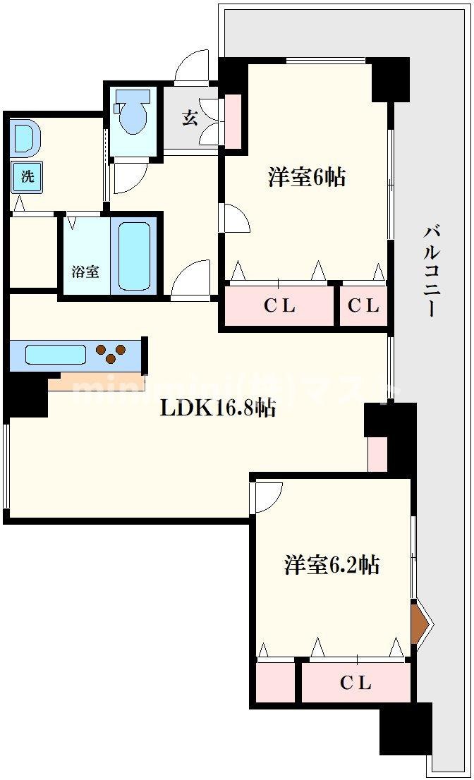 フォレステージュ谷町の間取り