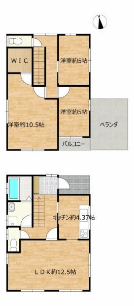 富士市大淵の中古一戸建|【現況間取図】 