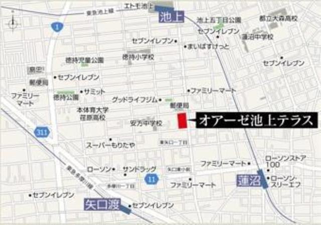 オアーゼ池上テラスの地図