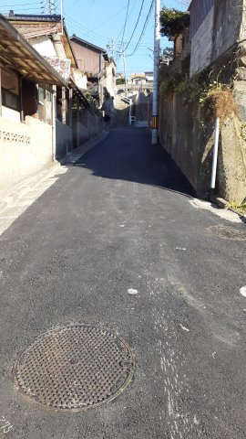 八幡東区荒手2丁目売地の前面道路含む現地写真