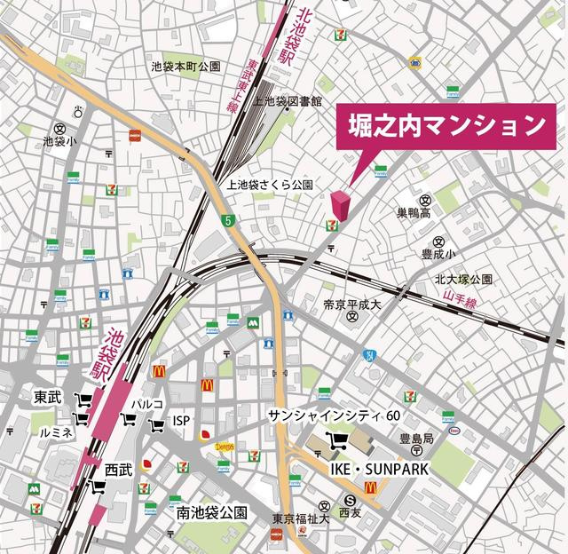 堀之内マンションの地図