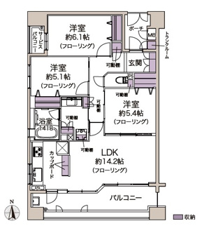 【間取り】 | プレファシオ北花田
