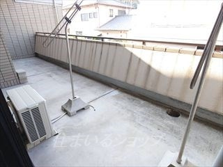 広島市安佐北区口田３丁目の賃貸マンションのバルコニー|ワイドバルコニー