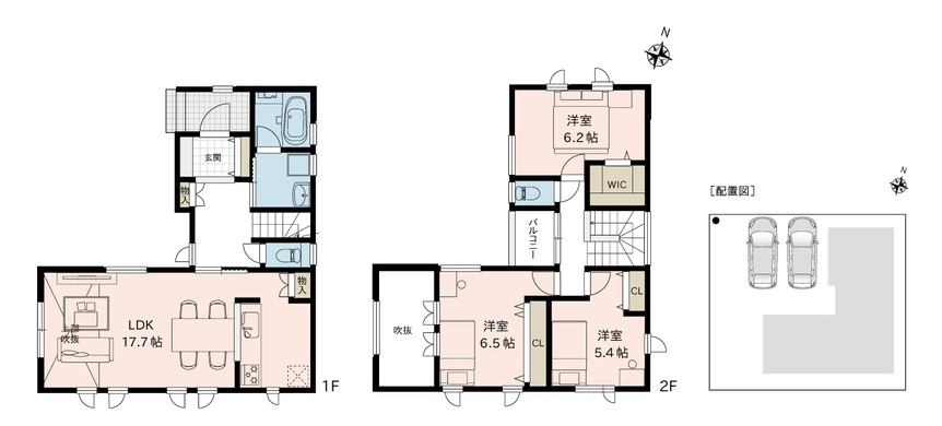 新潟市東区船江町1丁目　A棟の間取り