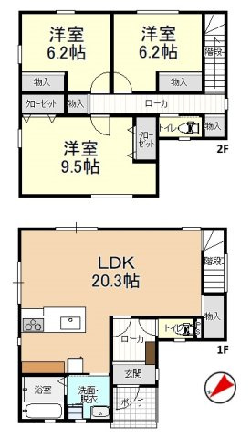 新潟市中央区二葉町3丁目の間取り