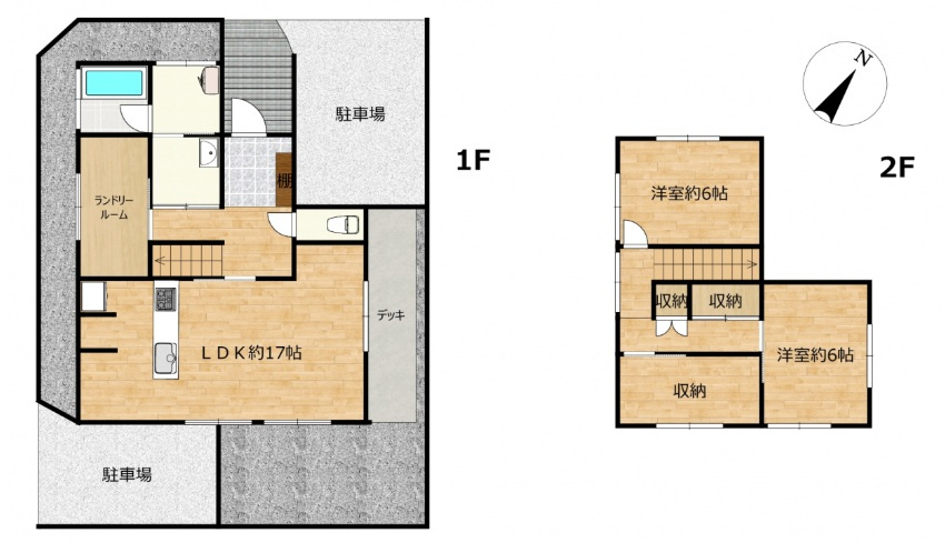 新潟市東区津島屋3丁目　中古戸建の間取り
