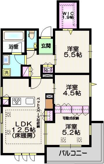 ジュモー大宮の間取り