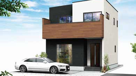 駿河区向敷地四丁目4期(7棟)　7号棟の外観パース|7号棟外観パース