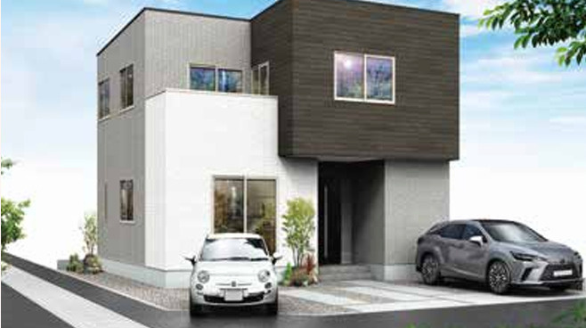 駿河区中島22期(6棟)　6号棟の外観パース|※外観パースは完成予想図です