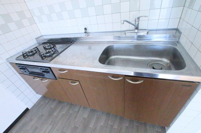 お料理が捗るガスコンロ3口付システムっキッチン♪