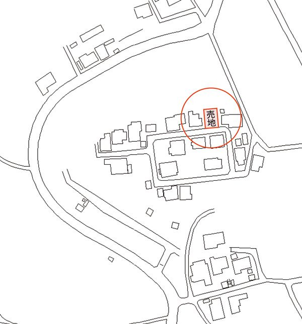 小郡市三沢　売り土地の区画図