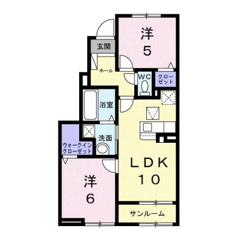 ディーテラス　Ⅰの間取り