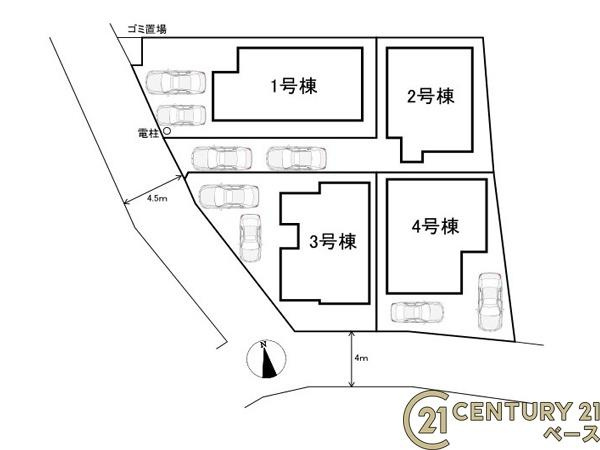 リナージュ宝来町 ３号棟 ／新築一戸建の区画図|■こちらの物件は３号棟です！■