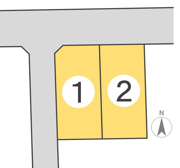 東邦ピュアコート東犀南Ⅱ　1号地の区画図