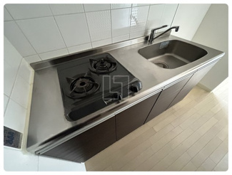 【キッチン】 | 南堀江アパートメントシエロ | 南堀江アパートメントシエロ　2口ガスシステムキッチン