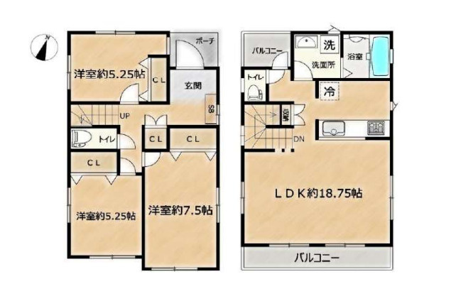 茅ヶ崎市室田1丁目　中古戸建の間取り