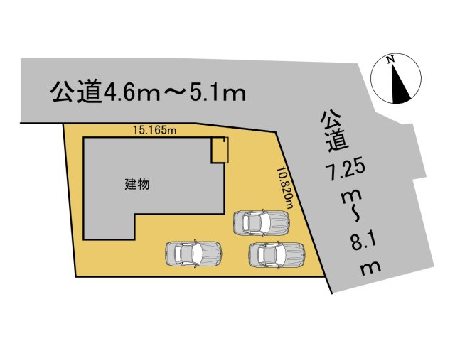 中古戸建　岐阜市鏡島中1丁目　平成31年築の区画図