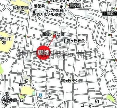 【地図】 | 神戸市垂水区霞ケ丘６丁目　新築戸建１号棟　仲介手数料無料！ | 垂水区霞ケ丘６　新築１号棟　仲介手数料無料！