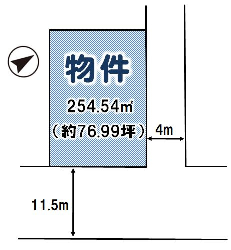 小山市間々田の土地図
