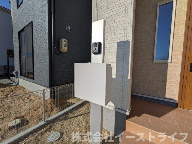 【新築戸建】　いわき市泉町5丁目第2　長期優良住宅のセキュリティ|郵便受けにはＴＶモニター付きインターホンが完備