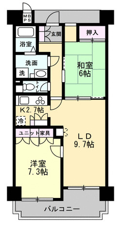 【間取り】 | 朝日プラザシティ・サザンパークC棟