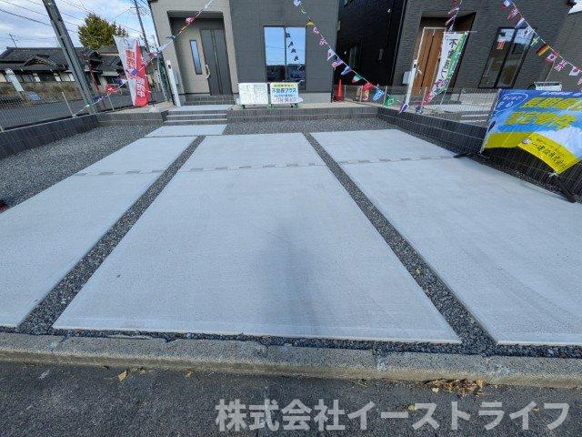 【新築戸建】　いわき市平下川原第1　【長期優良住宅】の駐車場|1号棟写真　カースペースです。3台駐車可能（車種による）