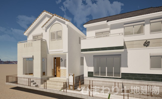 【外観】 | 厚木市金田  1号棟 4期 | イメージパース（完成時に現況と異なる場合は現況優先となります）