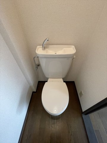 落ち着いた色調のトイレです