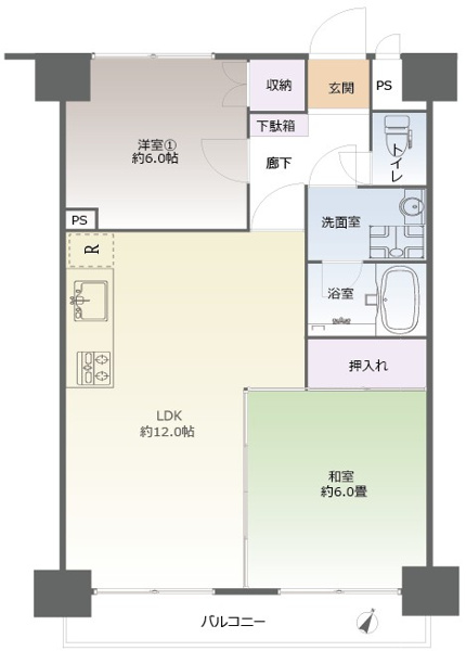 【間取り】 | グランピア箱崎☆仲介手数料無料☆