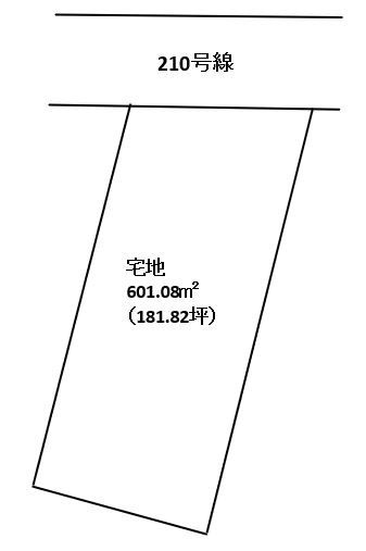 久留米市田主丸町　売り土地の区画図