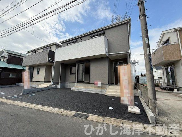 平塚市四之宮7丁目　新築戸建　全2棟の前面道路含む現地写真|現地外観