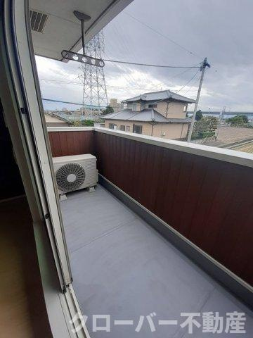 ソレイユＫＡＷＡＢＡＴＡⅡのバルコニー