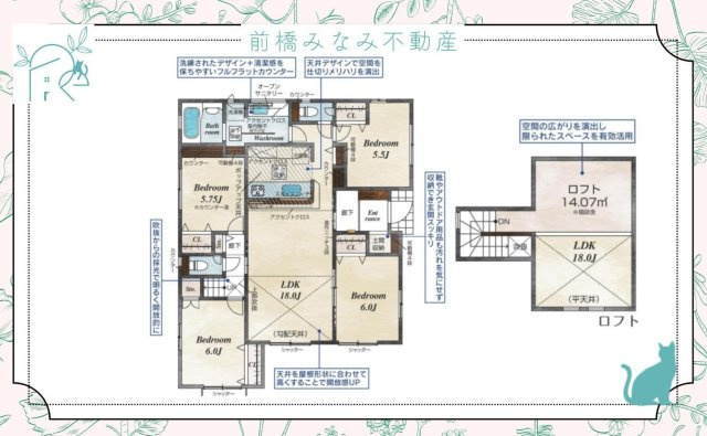前橋市北代田町　４号棟(全４棟)　ブルーミングガーデン　新築建売分譲の地図
