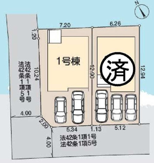 【区画図】 | 府中市紅葉丘1丁目　新築戸建て（全2棟）1号棟　4790万円
