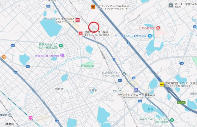 加古川市平岡町土山　　JR「土山駅」徒歩17分の地図