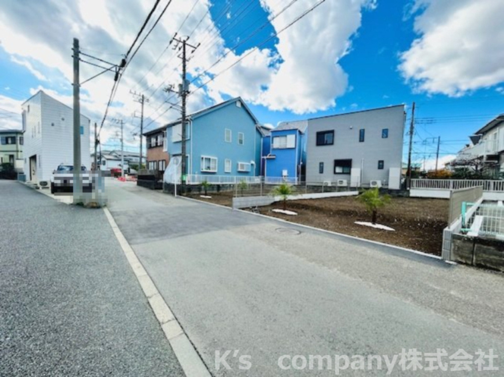 ◎茅ヶ崎市松林1丁目　建築条件なし　売地　G区画の前面道路含む現地写真|前面道路の様子です◇