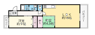 【間取り】 | メゾンローズ塚口　リフォーム済 | お二人様におすすめのゆったりとした２LDKの間取りです♪令和７年１２月室内リフォーム済みです！！