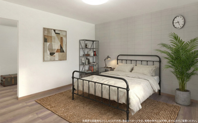 【完成予想図】 | 【主寝室　イメージパース】
※画像は設計図面を基に作成したイメージです。