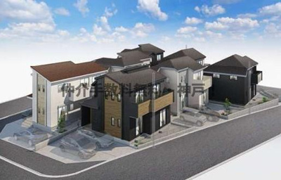 【外観パース】 | 神戸市須磨区車　新築戸建I-3号棟　仲介手数料無料！ | 須磨区車　新築　仲介手数料無料！