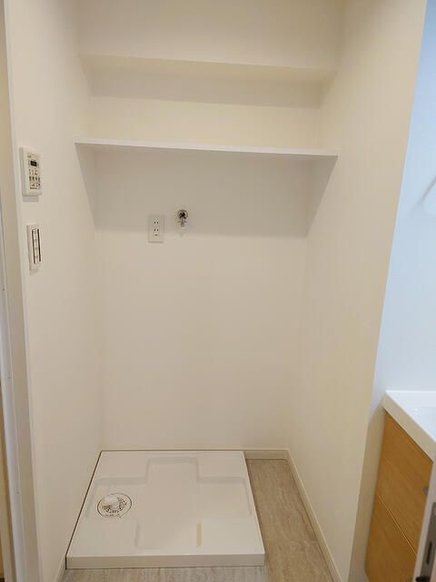 ライオンズマンション白山の設備|洗濯機置き場です。