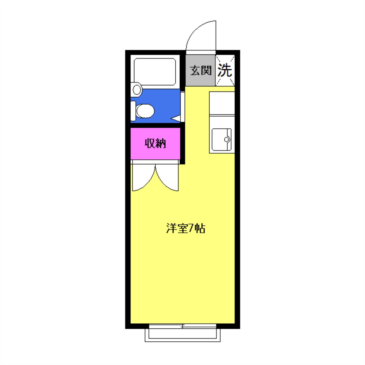 厚木市下荻野のアパートの間取り|間取りは現況優先