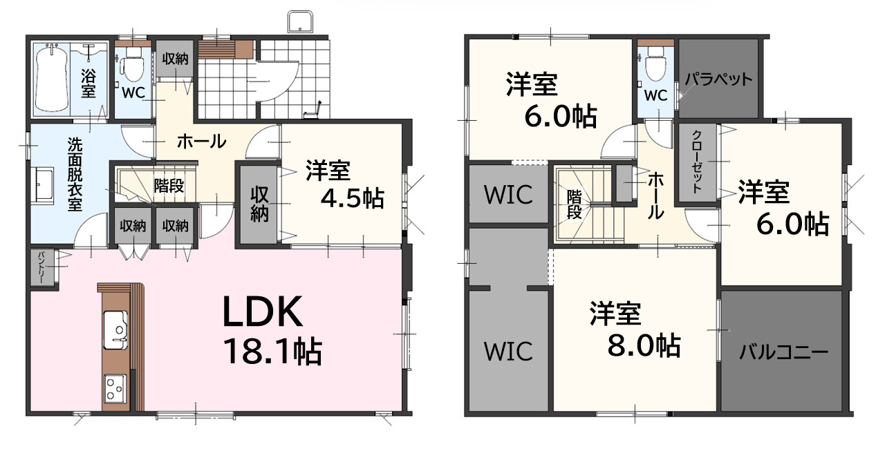 古賀市花見南3丁目4期の間取り