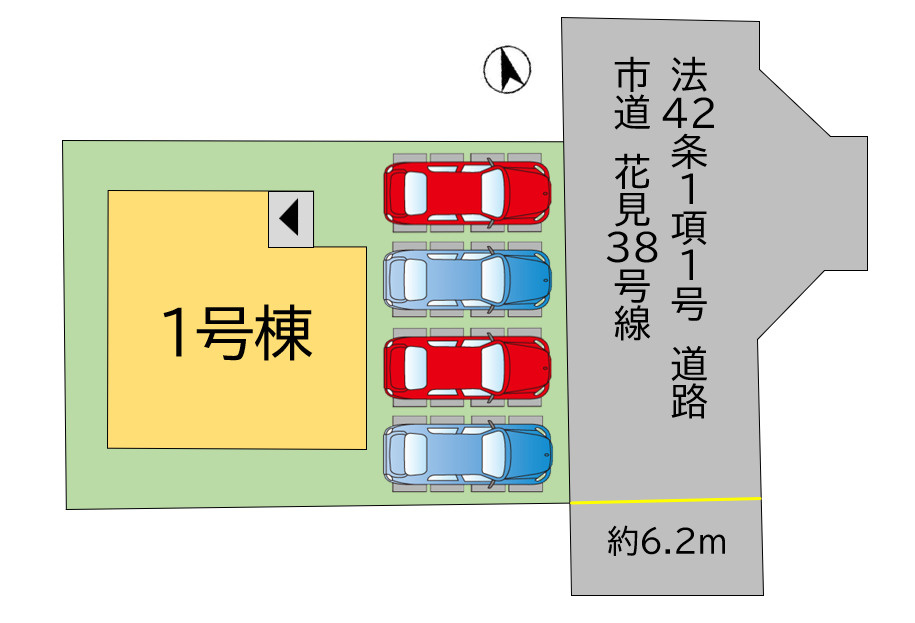 古賀市花見南3丁目4期の区画図