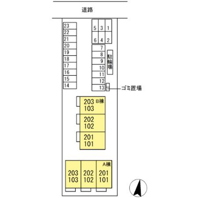【区画図】 | ラフィネ神辺　A棟