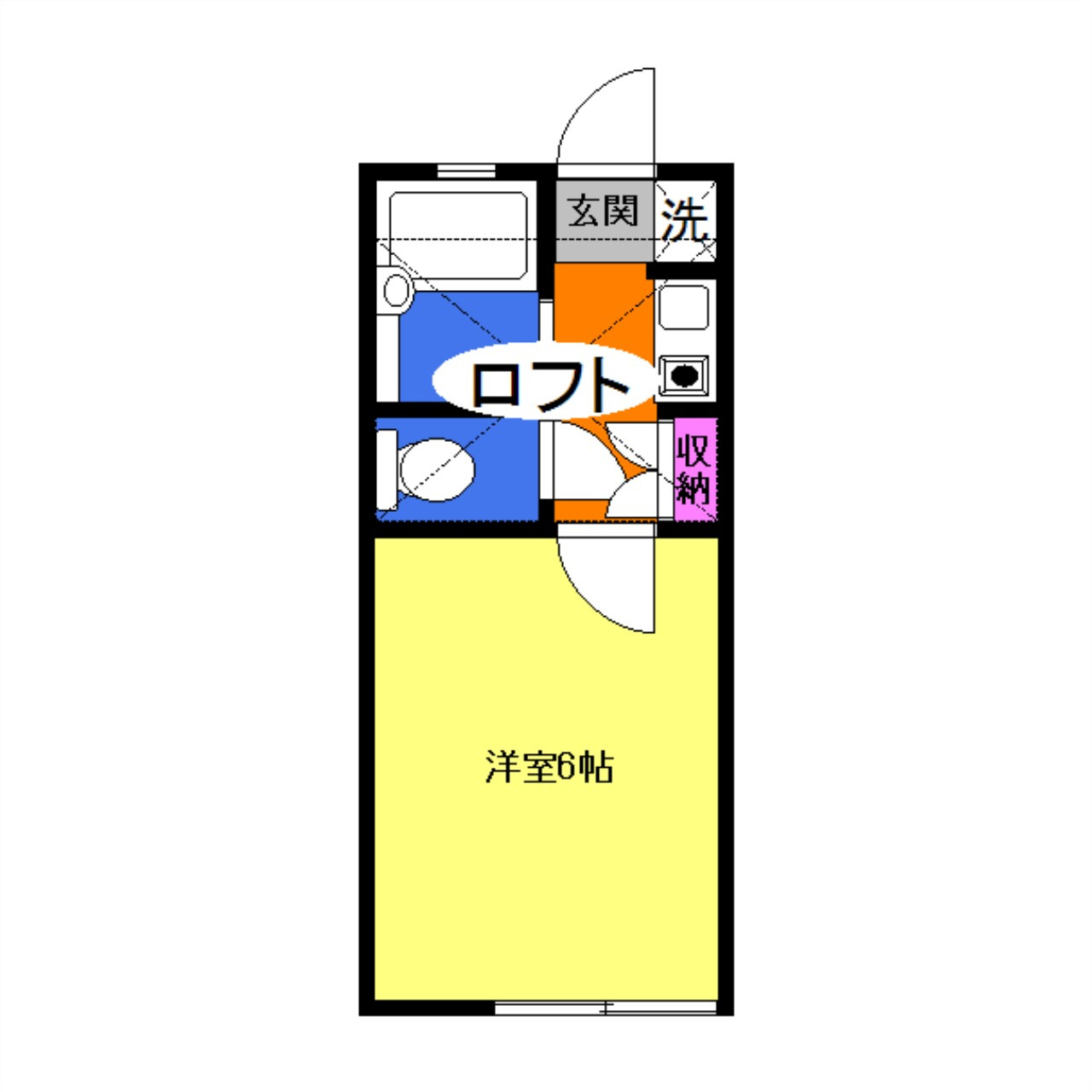 厚木市三田のアパートの間取り|間取りは現況優先